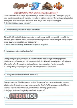 Bilgilendirici Kısa Metin 5N1K Çalışması 7