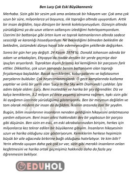 Fosil Oluşumu Okuma Metni