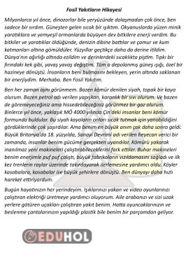Fosil Yakıtların Hikayesi Okuma Metni