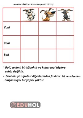 Mantık Yürütme Basit Düzey Alıştırma 50