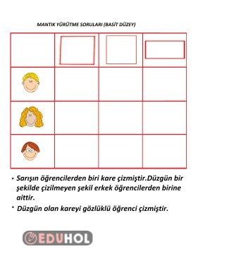 Mantık Yürütme Basit Düzey Alıştırma 52