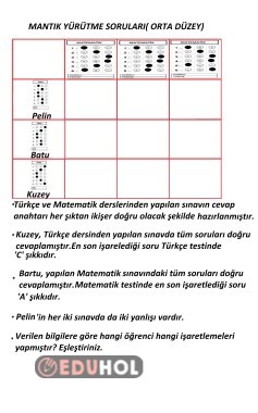 Mantık Yürütme Orta Düzey Alıştırma 76