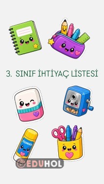 3. Sınıf İhtiyaç Listesi
