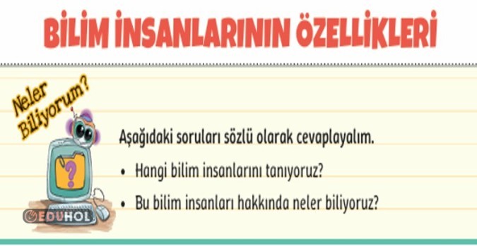 3. Sınıf Fen Bilimleri Bilim İnsanlarının Özellikleri Ders Sunumu