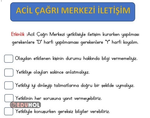 2.SINIF ACİL ÇAĞRI MERKEZİ İLETİŞİM ETKİNLİK