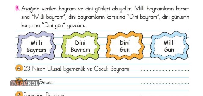2.SINIF HAYAT BİLGİSİ BAYRAMLARIMIZLA GURURLUYUZ ETKİNLİK
