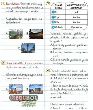 2.SINIF HAYAT BİLGİSİ BİLİM TEKNOLOJİ SANAT GENEL DEĞERLENDİRME