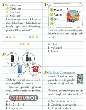 2.SINIF HAYAT BİLGİSİ BİLİM TEKNOLOJİ SANAT GENEL DEĞERLENDİRME