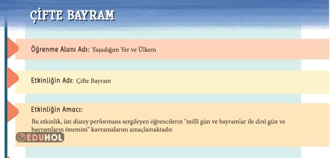 2.SINIF HAYAT BİLGİSİ MİLLİ GÜN VE BAYRAMLAR ZENGİNLEŞTİRME ÇALIŞMASI