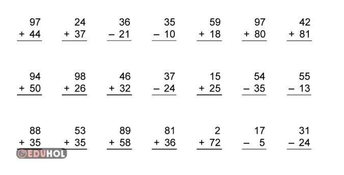 2.SINIF MATEMATİK TOPLAMA VE ÇIKARMA ETKİNLİKLERİ