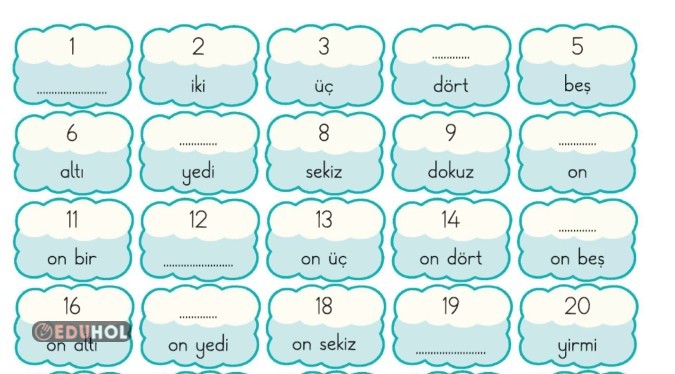 2.SINIF SAYILAR YAZILIŞI VE OKUNUŞU ETKİNLİK