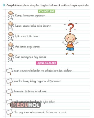 2.SINIF TÜRKÇE ATASÖZLERİ ETKİNLİK