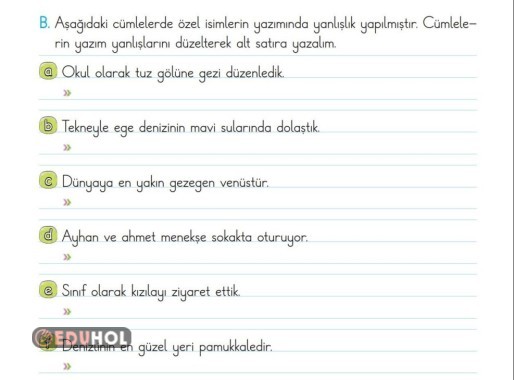 2.SINIF TÜRKÇE KESME İŞARETİNİN KULLANILDIĞI YERLER ETKİNLİK