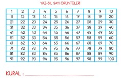 2.SINIF YAZ SİL SAYI ÖRÜNTÜSÜ ETKİNLİĞİ