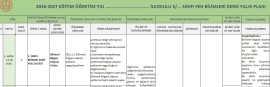 2026-2027 3.SINIF FEN BİLİMLERİ MAARİF MODEL YILLIK PLANI