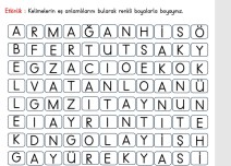 3.SINIF EŞ ANLAMLI KELİMELER ETKİNLİĞİ