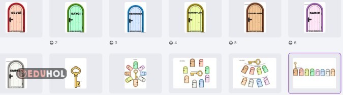 1. Sınıflar İçin Değerler Eğitimi – Anahtarlı Değerler Kapısı Etkinliği