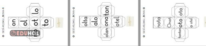 O SESİ AT,OKU, BOYA (3 Sayfa) Kasım Ara Tatili için Okuma Küpleri