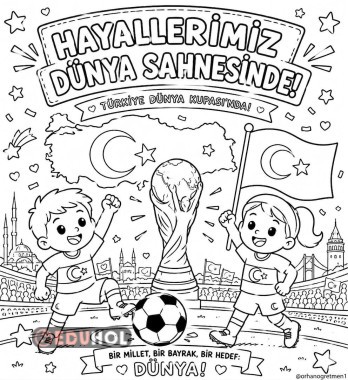 TÜRKİYE DÜNYA KUPASI’NDA BOYAMA ETKİNLİĞİ