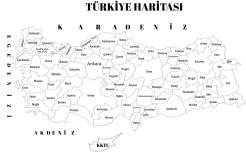 TÜRKİYE HARİTASI RENKSİZ