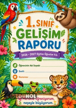 1. Sınıf gelişim raporu kapakları