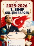 Atatürk temalı gelişim raporu kapakları 1. Sınıf