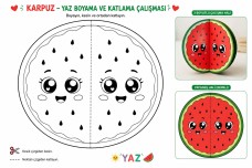 Karpuz boyama katlama