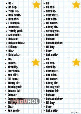 Okunuşları verilen sayıları yazalım