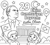 29 Ekim Cumhuriyet Bayramı Boyama