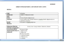 1. Sınıf 4. Hafta Günlük Planlar (TYMM Uyumlu)