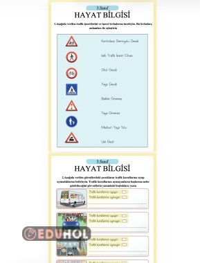 MEB 3.Sınıf Hayat Bilgisi Trafik Kuralları