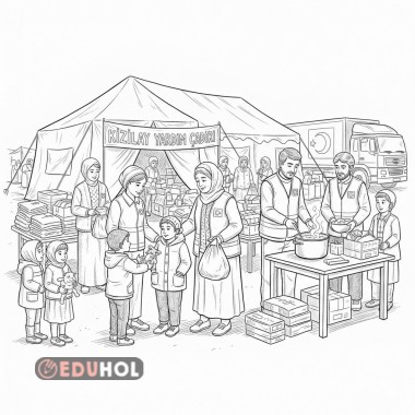 KIZILAY HAFTASI BOYAMA ÇALIŞMASI SAYFALARI