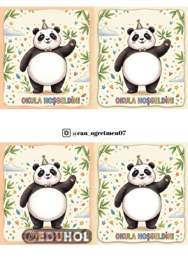 OKULA HOŞGELDİN PANDA HEDİYELİK