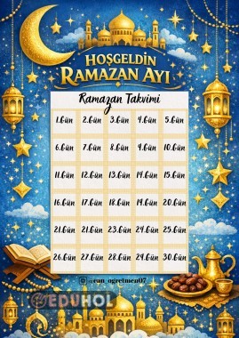 RAMAZAN TAKVİMİ TAKİP / İŞARETLEME