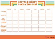 HAFTALIK GÖREV TAKİP ÇİZELGESİ