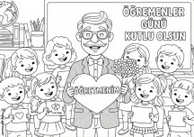 ÖĞRETMENLER GÜNÜ BOYAMA ÇALIŞMASI