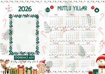 YENİYIL TAKVİM CANVA ŞABLONU