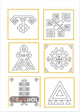 2.sınıf Görsel Sanatlar Geleneksel Türk Motifleri Boyama Çalışması