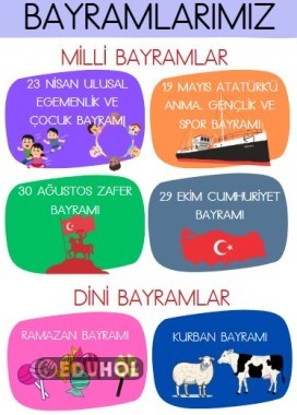 MİLLİ VE DİNİ BAYRAMLAR DUVAR PANOSU