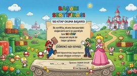 100 kitap okuma sertifikası mario
