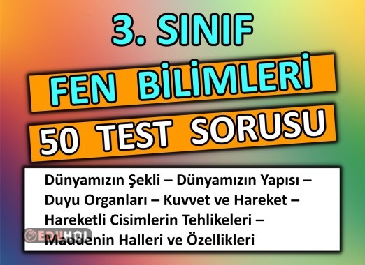 3. Sınıf - Fen Bilimleri - Test Soruları