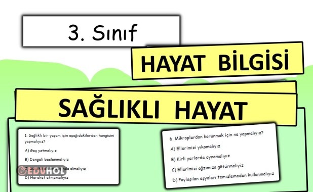 3. Sınıf - Hayat Bilgisi - Sağlıklı Hayat - TEST