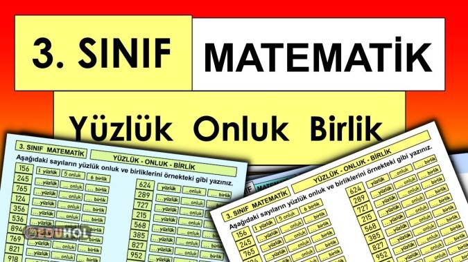 3. Sınıf Matematik Yüzlük Onluk Birlik