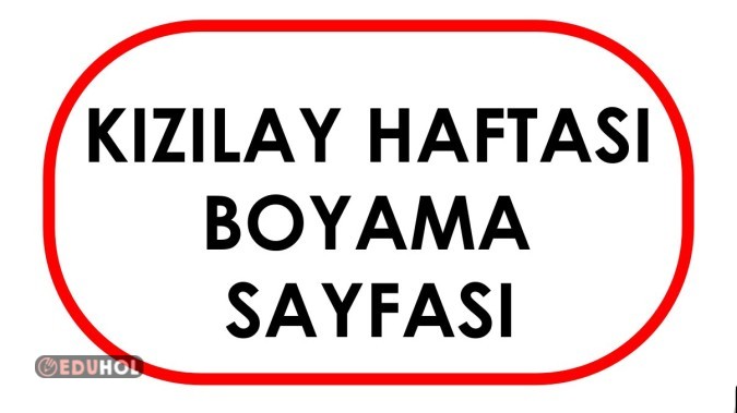 Kızılay Haftası Boyama Sayfası