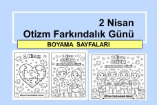 2 Nisan Otizm Farkındalık Günü Boyama