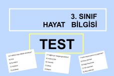 3. Sınıf - Hayat Bilgisi - Test