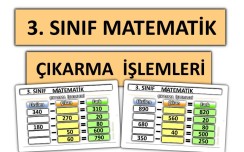 3. Sınıf - Matematik - Çıkarma İşlemleri