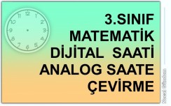 3. Sınıf - Matematik : Dijital Saati Analog Saate Çevirme
