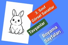3. Sınıf Görsel Sanatlar Tavşanlar Boyama Sayfaları