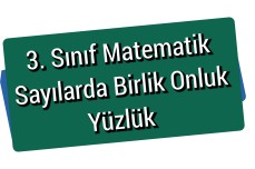 3. Sınıf Matematik Sayılarda Birlik Onluk Yüzlük